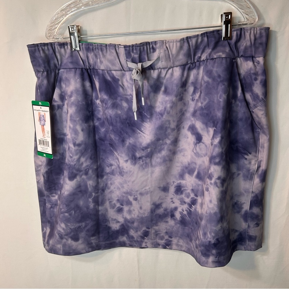 NWT Hilary Radley Tie-Dye Mini Lavender Purple Tie Skirt Size XL